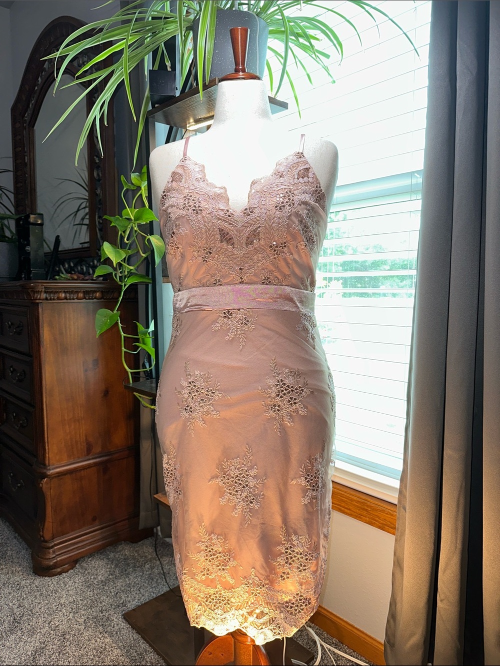 Venus, dusty rose, embellished, size 10, cocktail dress! NWOT